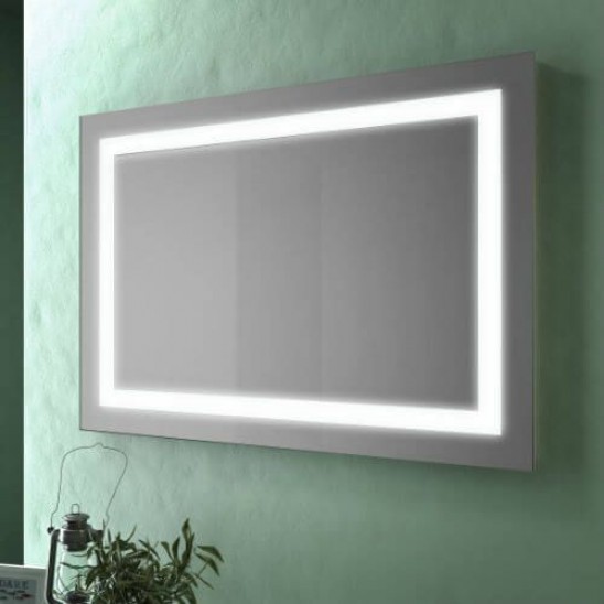 Specchio filo lucido 120x70 cm con cornice a LED